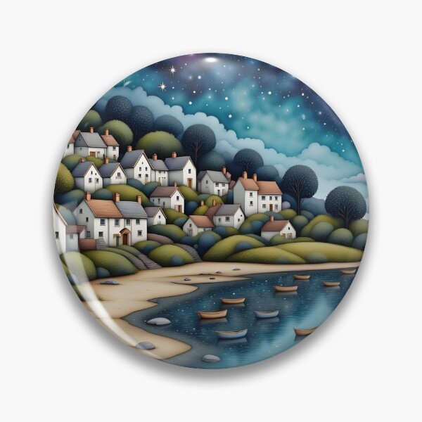Item preview, Seaside town at night in England designed and sold by Coolparrotgirl.