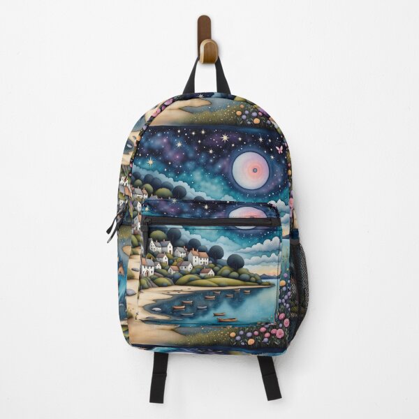 Item preview, Seaside town at night in England designed and sold by Coolparrotgirl.