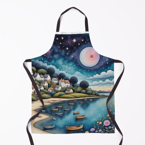 Item preview, Seaside town at night in England designed and sold by Coolparrotgirl.