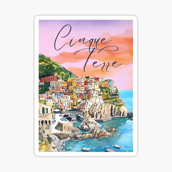 Item preview, Cinque Terre Colorful Travel Art designed and sold by TuncGK.