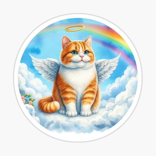 Artikel-Vorschau von Süße orange getigerte Katze überquert die Regenbogenbrücke, designt und verkauft von st4rlit3 st4rbrit3.