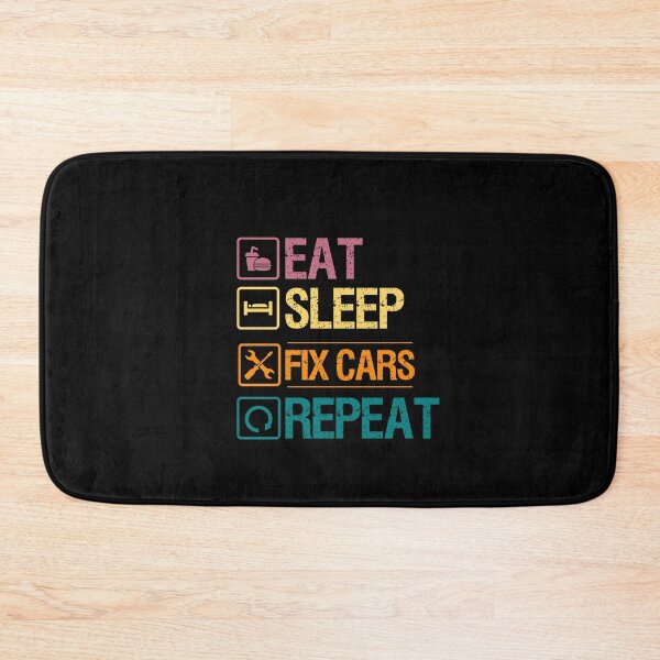 Item preview, Eat Sleep fix cars repeat funny gifts designed and sold by crazygingercat.