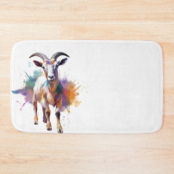 Item preview, Goat | Western | Cow | Caprine | Watercolor | Wild Animal | Animal | Zoo | Wildlife | Lifestyle | Bold Colors  designed and sold by mwinter2205.