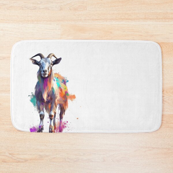 Item preview, Goat | Western | Cow | Caprine | Watercolor | Wild Animal | Animal | Zoo | Wildlife | Lifestyle | Bold Colors  designed and sold by mwinter2205.