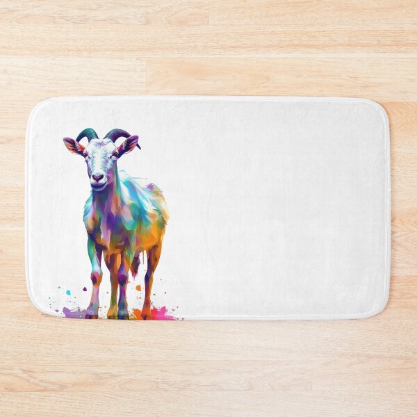 Item preview, Goat | Western | Cow | Caprine | Watercolor | Wild Animal | Animal | Zoo | Wildlife | Lifestyle | Bold Colors  designed and sold by mwinter2205.