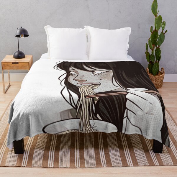 Item preview, Beatiful anime girl eating ramen funny sarcastic designed and sold by NuttyAnimals.