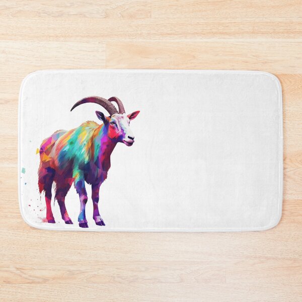 Item preview, Goat | Western | Cow | Caprine | Watercolor | Wild Animal | Animal | Zoo | Wildlife | Lifestyle | Bold Colors  designed and sold by mwinter2205.