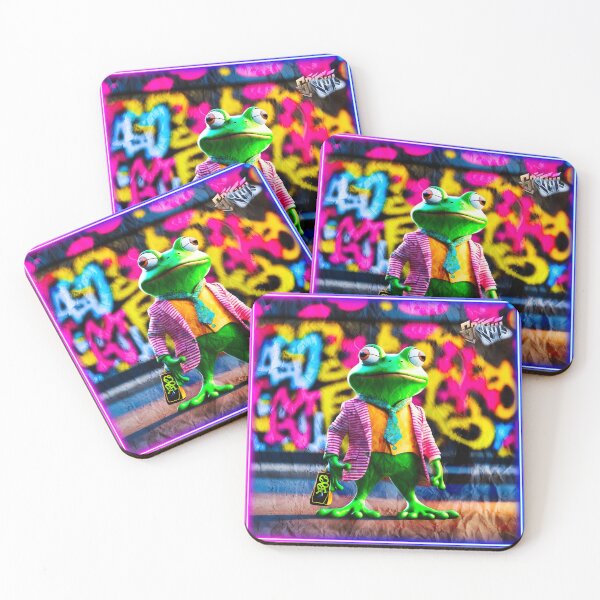 Item preview, Graffiti style frog designed and sold by Drone-tees.
