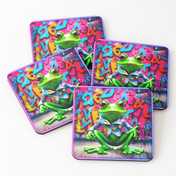 Item preview, Graffiti style frog designed and sold by Drone-tees.