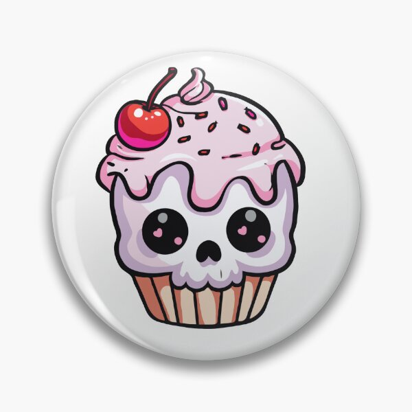 Item preview, skull cupcake designed and sold by craftyaliens.