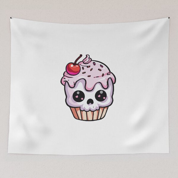 Item preview, skull cupcake designed and sold by craftyaliens.
