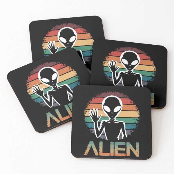 Item preview, Retro Alien Greetings - Vintage Sci-Fi Extraterrestrial Design designed and sold by Serbin.