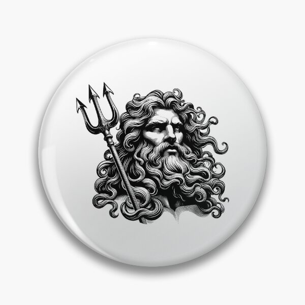 Item preview, Divine Beauty Poseidon Portrait Radiates Strength and Grace designed and sold by NTGUILTY.