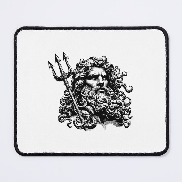 Item preview, Divine Beauty Poseidon Portrait Radiates Strength and Grace designed and sold by NTGUILTY.