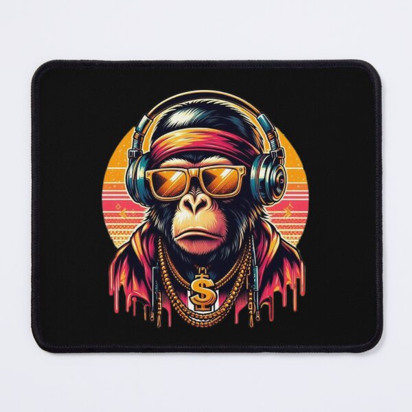 Item preview, Monkey Wearing Headphones designed and sold by Myra365Art.