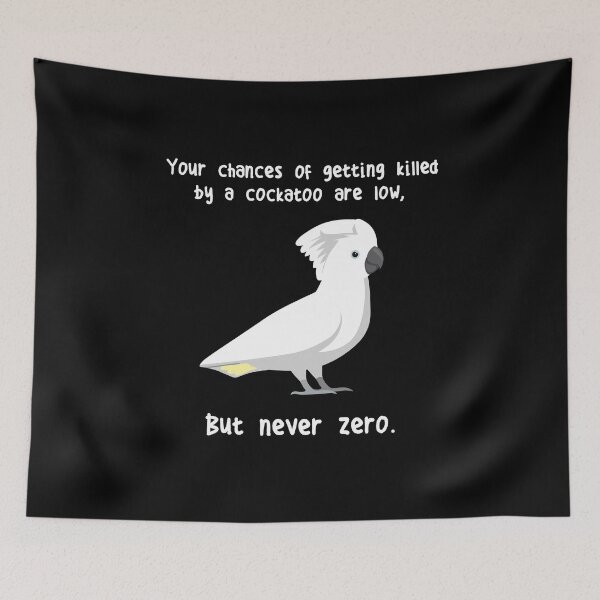 Item preview, Umbrella Cockatoo Parrot Never Zero designed and sold by Clara Hollins.
