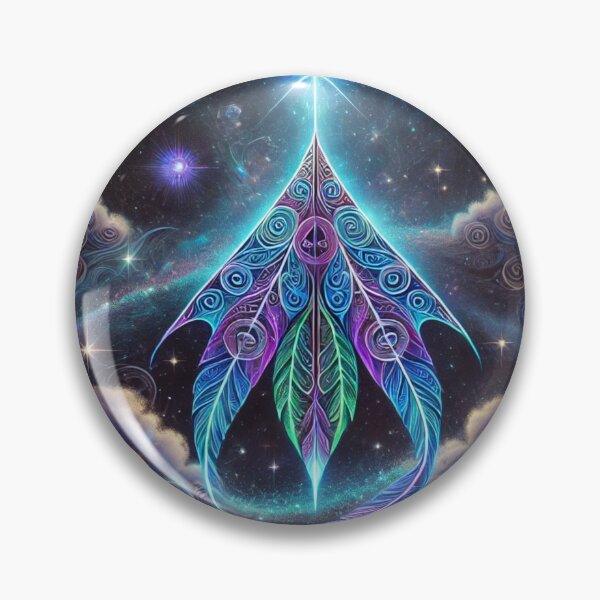 Item preview,  Ethereal Māori Manu Tukutuku in Cosmic Glow designed and sold by Wiredart.