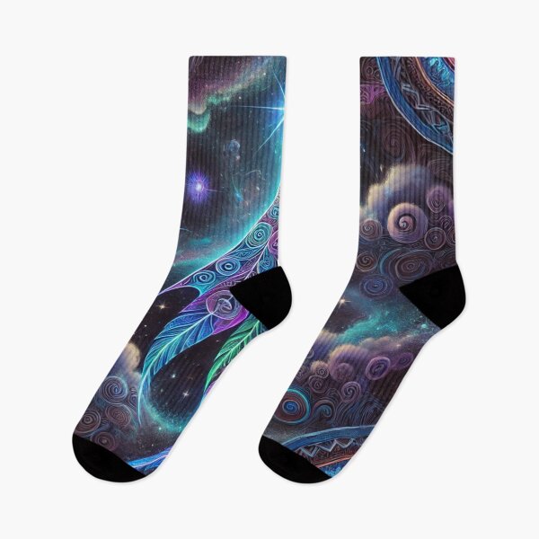 Item preview,  Ethereal Māori Manu Tukutuku in Cosmic Glow designed and sold by Wiredart.
