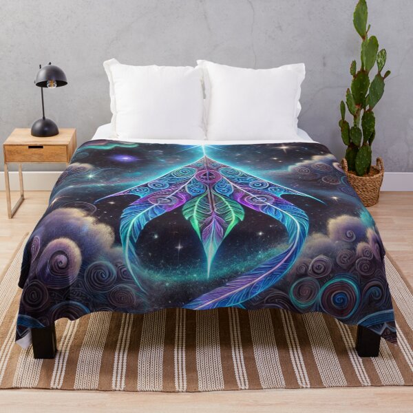 Item preview,  Ethereal Māori Manu Tukutuku in Cosmic Glow designed and sold by Wiredart.