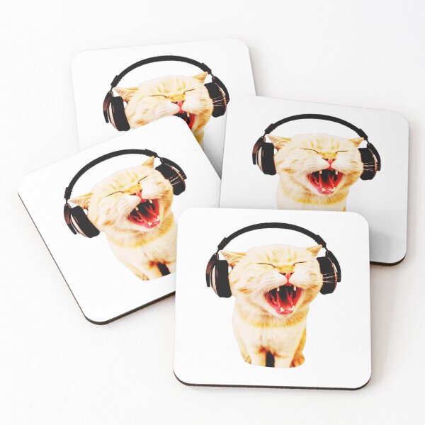 Item preview, Cat With Headphones Meme Cat Meme Funny Memes designed and sold by AddlPoolart.