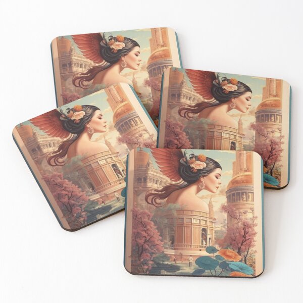 Item preview, Winged Beauty in a Dreamlike Cityscape designed and sold by KilianSzmid.