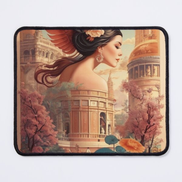 Item preview, Winged Beauty in a Dreamlike Cityscape designed and sold by KilianSzmid.