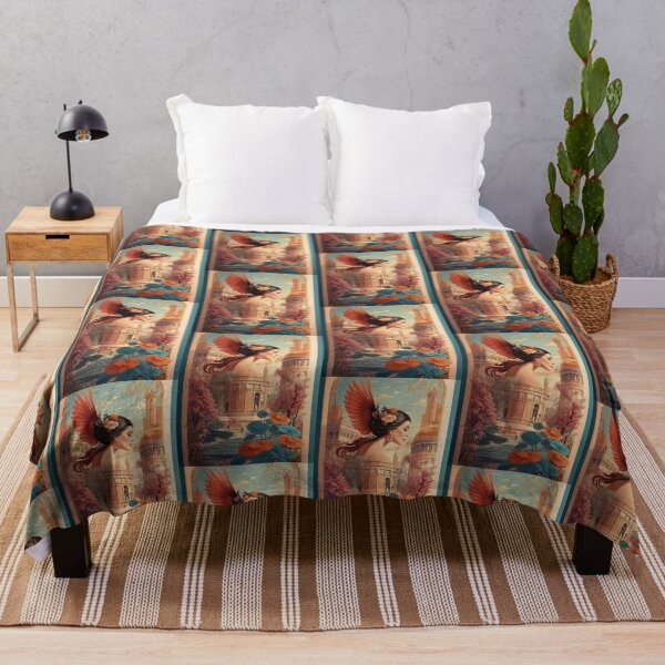 Item preview, Winged Beauty in a Dreamlike Cityscape designed and sold by KilianSzmid.