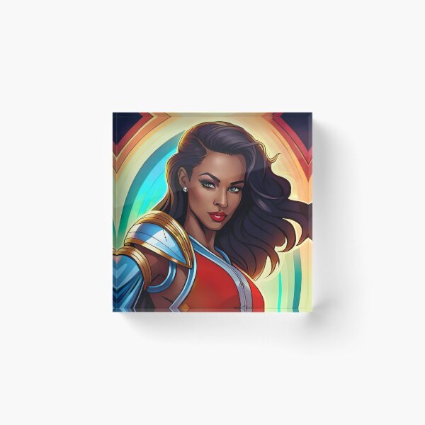 Item preview, Superhero Woman Rainbow Portal  Inspirational Animation Comic Designs designed and sold by Melan Designs.
