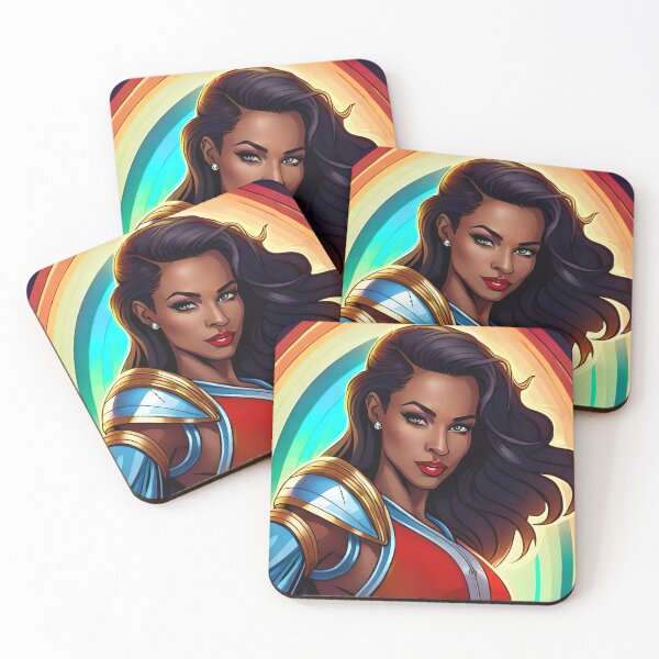 Item preview, Superhero Woman Rainbow Portal Inspirational Animation Comic Designs designed and sold by Melan Designs.
