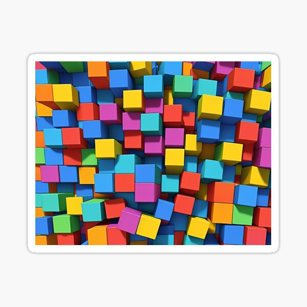 Item preview, Rainbow Cube Chaos designed and sold by AppliedDesigns1.