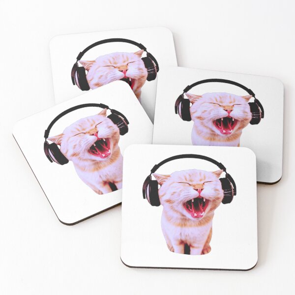 Item preview, Cat With Headphones Meme Cat Meme Funny Memes designed and sold by AddlPoolart.