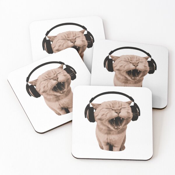 Item preview, Cat With Headphones Meme Cat Meme Funny Memes designed and sold by AddlPoolart.