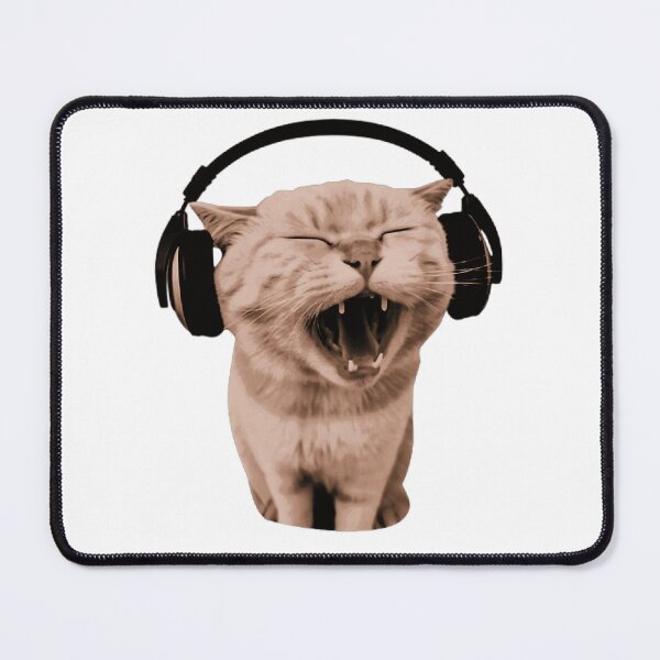 Item preview, Cat With Headphones Meme Cat Meme Funny Memes designed and sold by AddlPoolart.