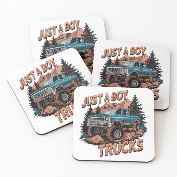 Item preview, Just A Boy And His Trucks - Old School 4x4 designed and sold by EpochFusion.