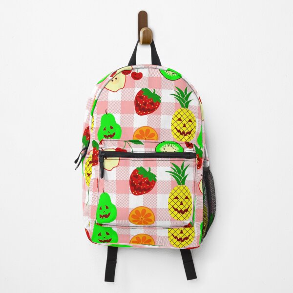 Item preview, pink halloween jack o'lantern fruit gingham designed and sold by Gossip Rag.