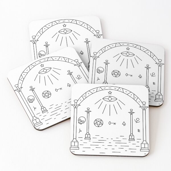 Item preview, An archway of line art symbols designed and sold by estebansequeira.