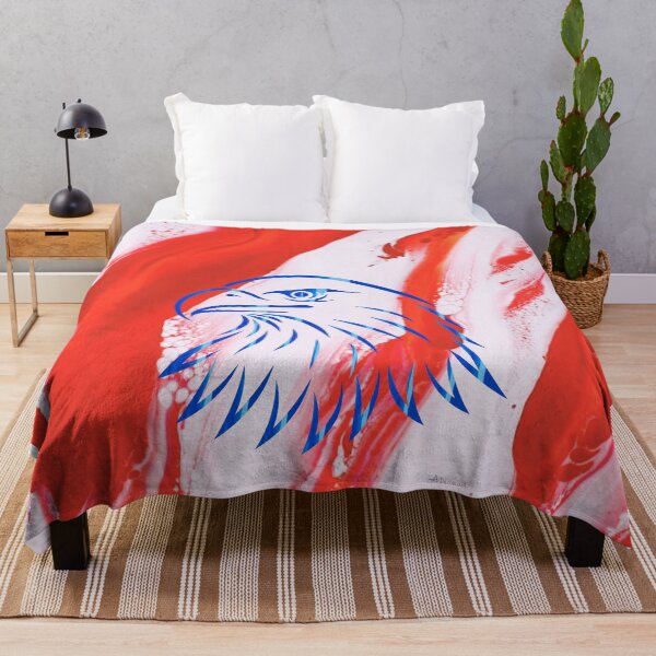 Item preview, Eagle Head + Flag Wave - Flow Art / Pour Painting - jdp-04-0039 designed and sold by ANomadDesigns.