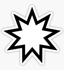 Nine pointed star Bahai star symbol Sticker