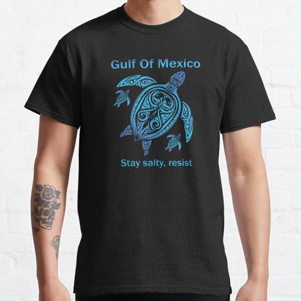 Vista previa del artículo con la obra «Golfo de México para siempre, tortugas marinas, manténganse saladas, resistan», diseñado y vendido por SaraSzewczyk.