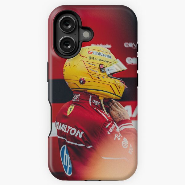 Vista previa del artículo con la obra «Lewis Hamilton – Ferrari temporada 2025 de F1», diseñado y vendido por Not Hugo.