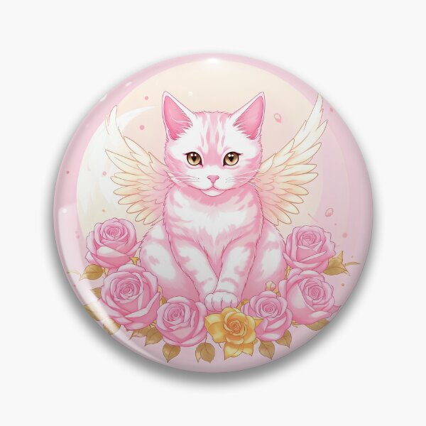 Item preview, Cat angel among roses. designed and sold by Natalia-Vlad.