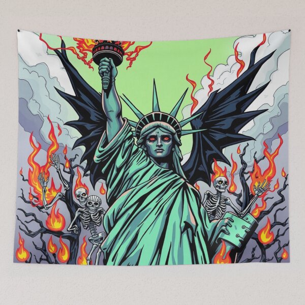 Item preview, Comic book art, lady liberty designed and sold by Roxburylane.