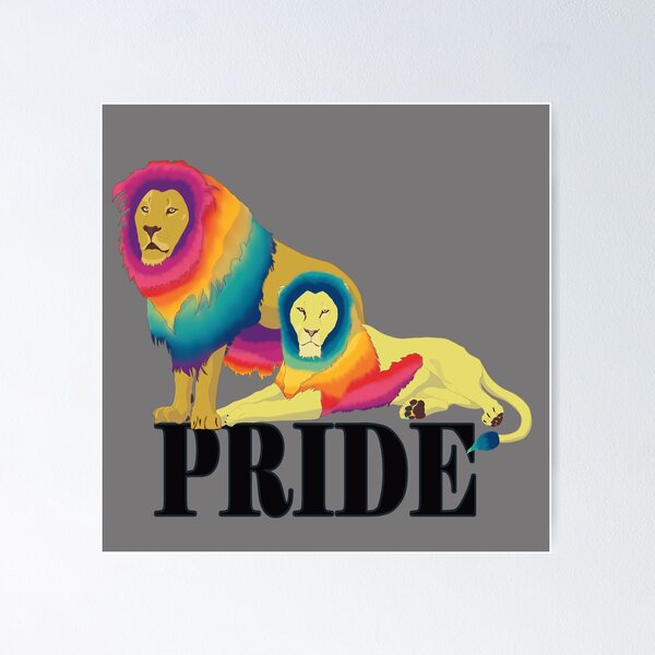 Item preview, Rainbow Lion Pride With Text designed and sold by Ivorycrow.
