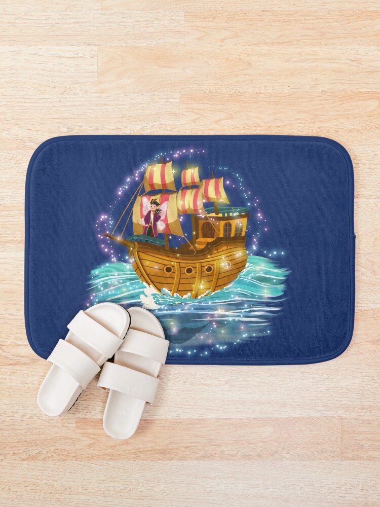 Thumbnail 1 of 6, Bath Mat, Pirate Pete and the Lost Fairy Treasure's Ship designed and sold by FairyBookClub.