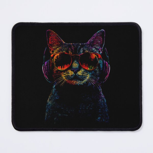 Item preview, Funny Colorful Cat Sunglasses Headphones designed and sold by AddlPoolart.