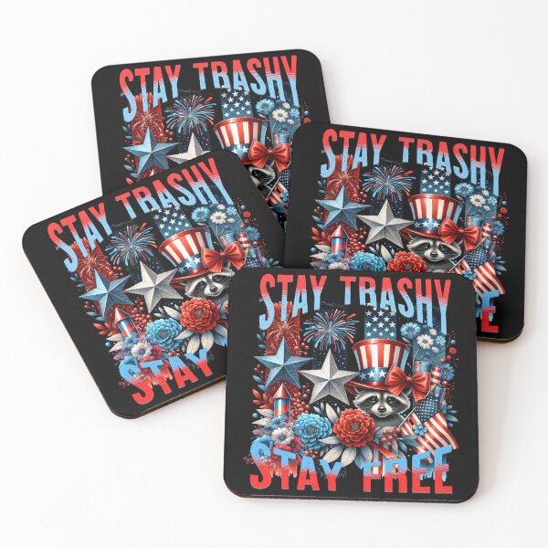 Item preview,  Patriotic Raccoon Stay Trashy Stay Free Funny designed and sold by Bliss Find And Design.