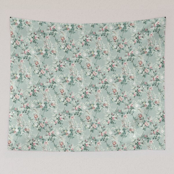Item preview, Vintage English Rose - Pastel Blue & Pink designed and sold by Sarah Thorpe Designs .