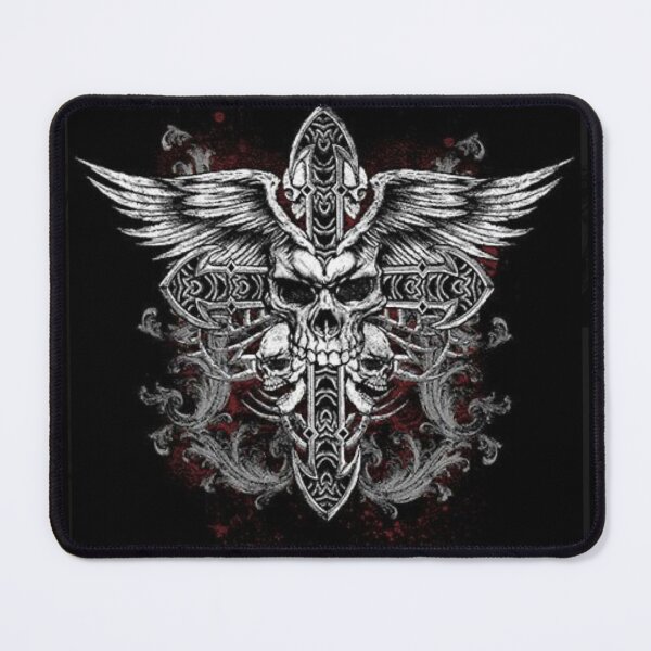 Item preview, y2k affliction skull and cross with wings designed and sold by BrontesWhimsyStore.