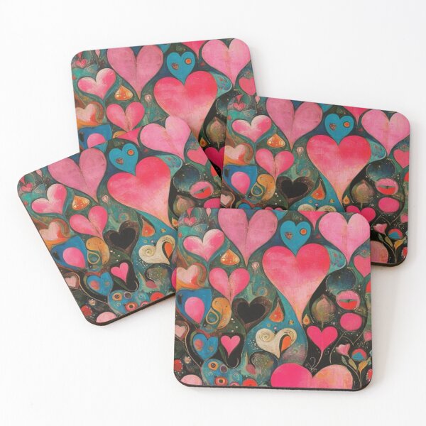 Aperçu de l'œuvre Coeurs colorés de la Saint-Valentin créée et vendue par TheDarkWardrobe.
