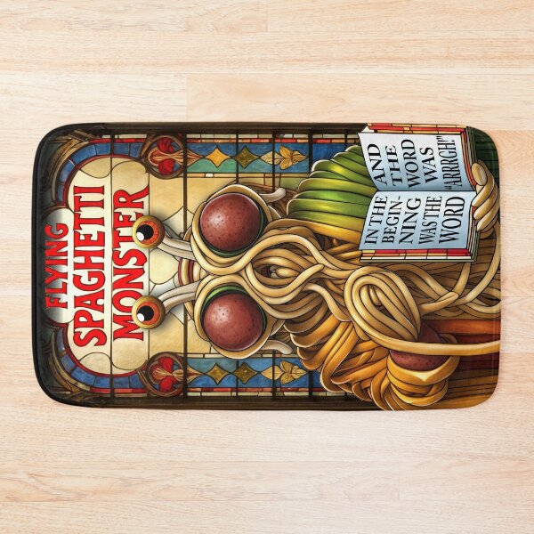 Item preview, Stained-glass Flying Spaghetti Monster designed and sold by Beyond-Stickers.